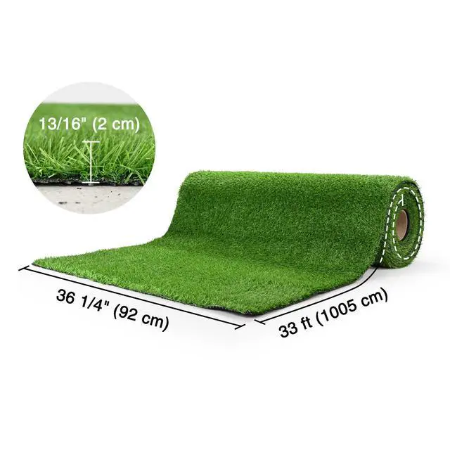 Alt view image 7 of 7 - Yescom 6'x66' Batting Cage Synthetic Turf Field Artificial Grass Rug Roll 4pcs 33'x3' for Batting Tunnel Baseball & Softball 0.8"H 400 Sq.Ft
