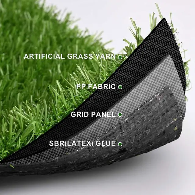 Alt view image 4 of 7 - Yescom 12'x70' Batting Cage Synthetic Turf Field Artificial Grass Rug Roll 4pcs 20'x3'+4pcs 50'x3 for Baseball & Softball Training 1.38"H 800 Sq.Ft