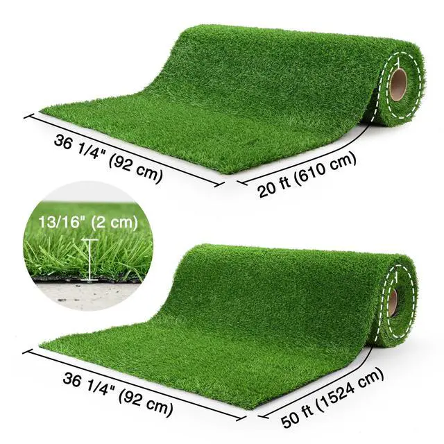 Alt view image 7 of 7 - Yescom 15'x70' Batting Cage Synthetic Turf Field Artificial Grass Rug Roll 5pcs 20'x3'+5pcs 50'x3 for Baseball & Softball Training 0.8"H 1000 Sq.Ft