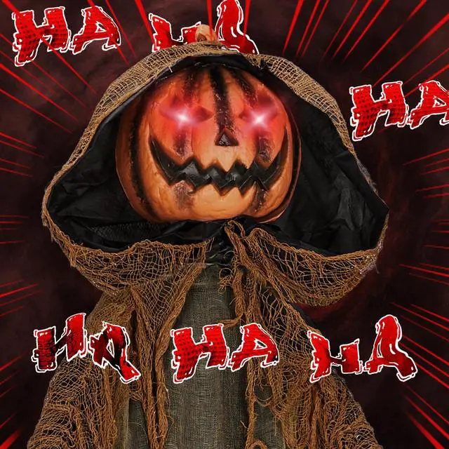 Alt view image 4 of 7 - Yescom 5.8ft Halloween Decorations Life Size Animatronics Pumpkin Ghost Sound-Actived Creepy Sound & Haunted House Props