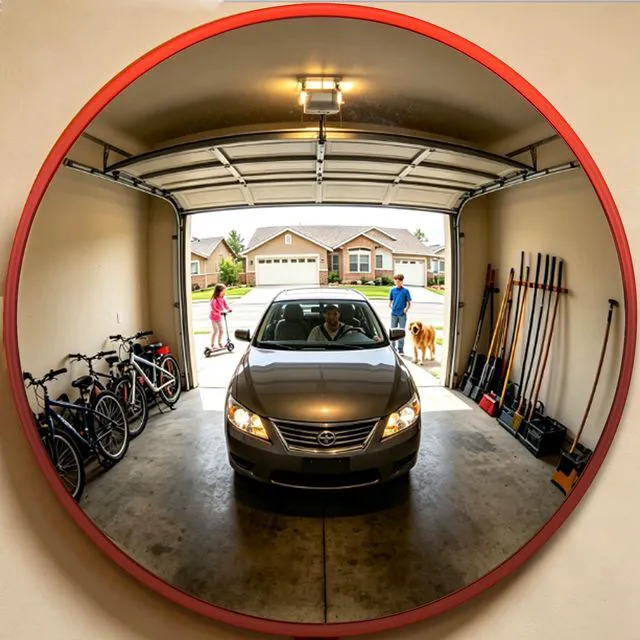Main image of Yescom 18" Convex Safety Traffic Mirror Outdoor/ Indoor Driveway & Security Wide Angle Mirror, Dome Blind Spot Mirror for Wall, Office, Parking Garage & Room