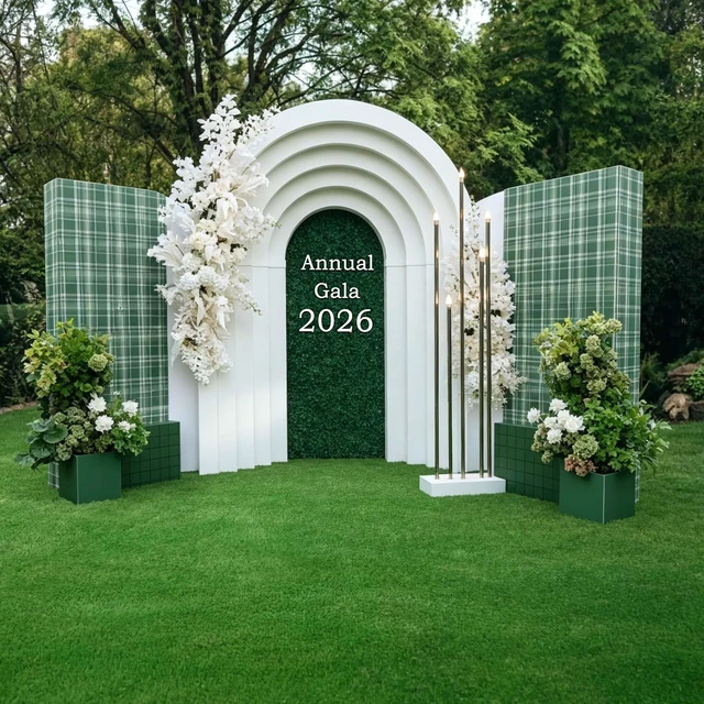 Alt view image 2 of 7 - Yescom 4-FT x 20-FT Grand Gala Event Turf Pre-cut Roll Cocktail Party Photo Zones Artificial Grass-0.8"H