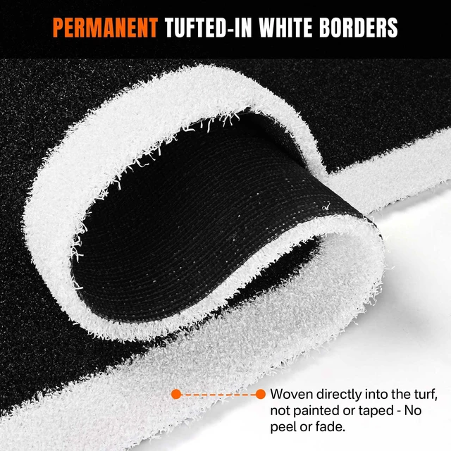 Alt view image 3 of 7 - Yescom 8FTx50FT Black Commercial-Grade Gym Add-on Turf Runway for Sled Track HIFT Training, 0.6"H Elite 17-Yard Sprint Strip for S&C Facility