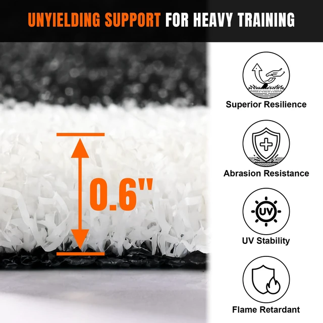 Alt view image 4 of 7 - Yescom 8FTx50FT Black Commercial-Grade Gym Add-on Turf Runway for Sled Track HIFT Training, 0.6"H Elite 17-Yard Sprint Strip for S&C Facility