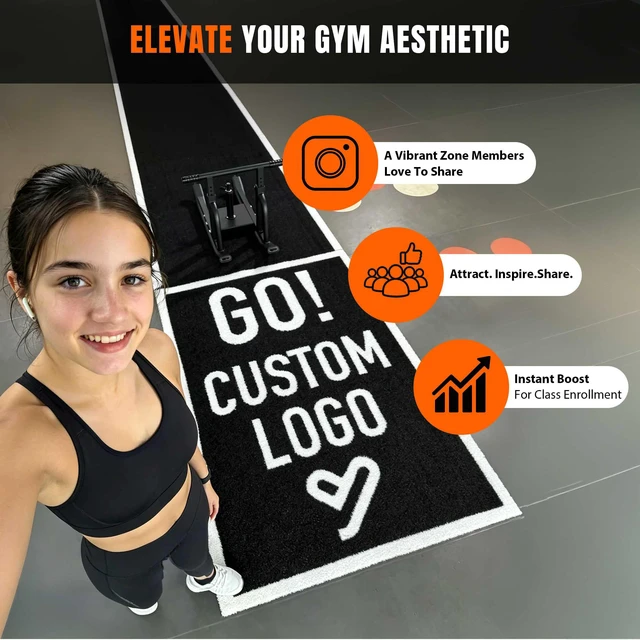 Alt view image 6 of 7 - Yescom 4FTx50FT Black Commercial-Grade Gym Add-on Turf Runway for Sled Track HIFT Training, 0.6"H Elite 17-Yard Sprint Strip for S&C Facility
