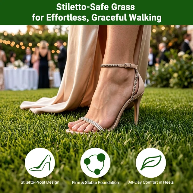 Alt view image 4 of 7 - Yescom 4'x50' Realistic Rooftop Bar Turf Party Flooring 0.8"H Highly-Reusable Commercial Outdoor Event Synthetic Turf
