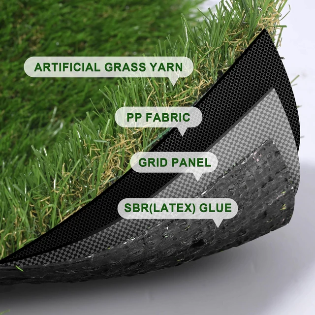 Alt view image 5 of 7 - Yescom 3'x20' Hyper-Realistic Photo Backdrop Turf Roll 1.38"H Artificial Turf Event Flooring Carpet for Wedding Booth