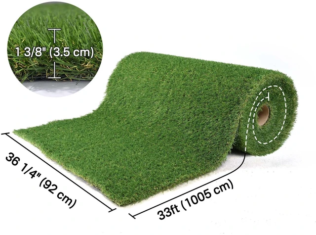 Alt view image 7 of 7 - Yescom 3'x33' Romantic Wedding Aisle Runner Turf 1.38"H Highly-Reusable Commercial Outdoor Event Synthetic Turf