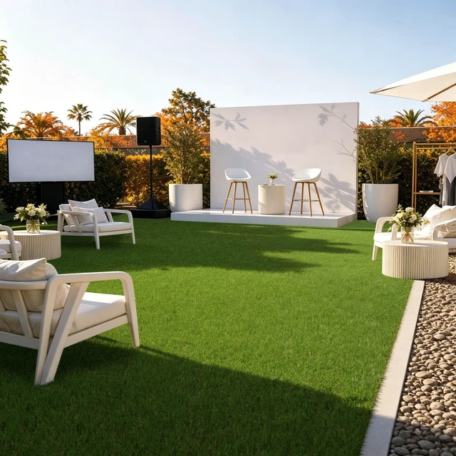 Alt view image 2 of 7 - Yescom 3'x50' Realistic Trade Show Event Turf Outdoor Party Flooring 1.38"H Commercial Brand Activition