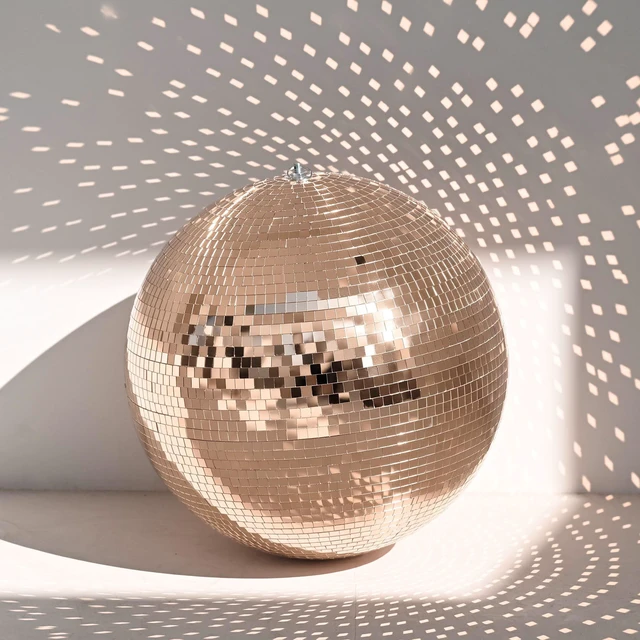Main image of Yescom 20" Rose Gold Large Disco Ball Big Mirror Ball Hanging for Wedding Bachelorette Hen Last Disco Groovy Bride Party Decoration