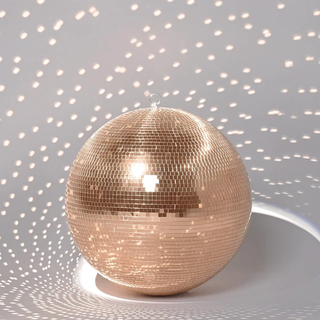 Alt view image 5 of 7 - Yescom 20" Rose Gold Large Disco Ball Big Mirror Ball Hanging for Wedding Bachelorette Hen Last Disco Groovy Bride Party Decoration