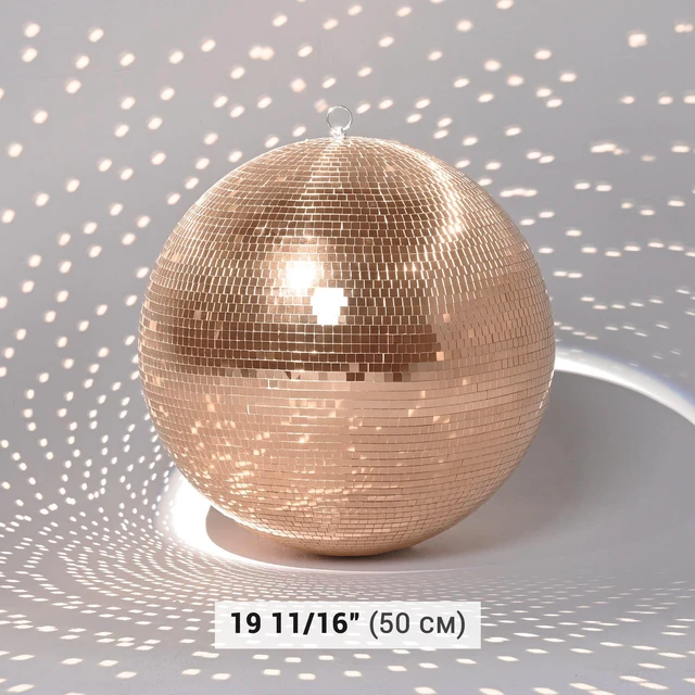 Alt view image 7 of 7 - Yescom 20" Rose Gold Large Disco Ball Big Mirror Ball Hanging for Wedding Bachelorette Hen Last Disco Groovy Bride Party Decoration