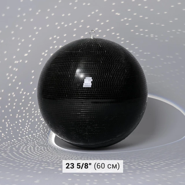 Alt view image 7 of 7 - Yescom 24" Black Large Disco Ball Big Mirror Ball Hanging for Wedding Party DJ Club Black-Tie Gothic Modern Industrial Glam Techno Halloween Party