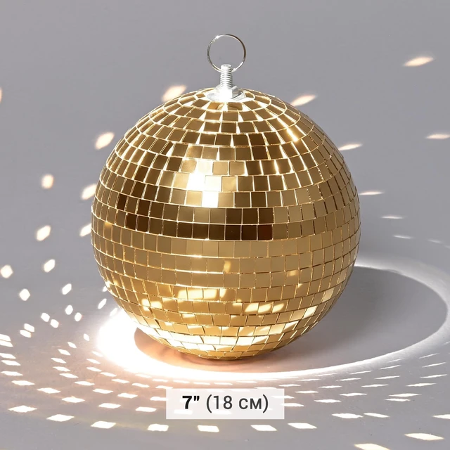 Alt view image 7 of 7 - Yescom Champagne Gold 7" Disco Ball Set Mirror Ball Hanging for Wedding Set of 4 for Event Planner Dance Floor Gatsby Studio 54 Theme Luxury Weddings Birthday Party