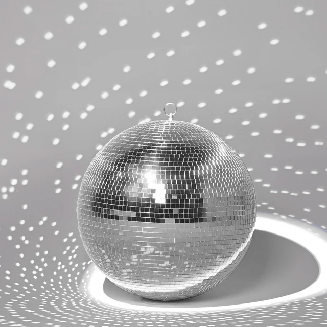 Alt view image 4 of 7 - Yescom 16" Silver Large Disco Mirror Ball Big Hanging Decor 70s 80s Party Wedding Bachelorette Groovy Photo Booth Retro Glam Nightclub DJ Stage