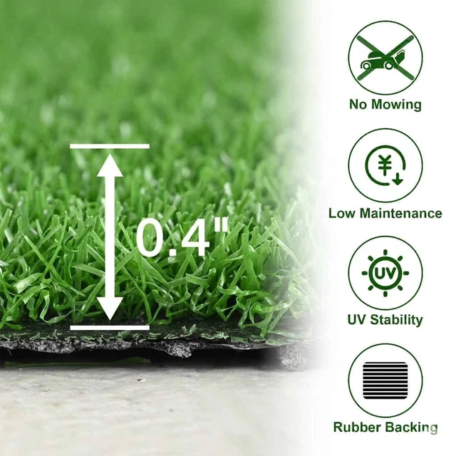 Alt view image 2 of 7 - Yescom 65Ftx3Ft Gym Sled Track Turf Roll 0.4 Inch Low Pile Height for Commercial Fitness Agility Weight Cross-Training