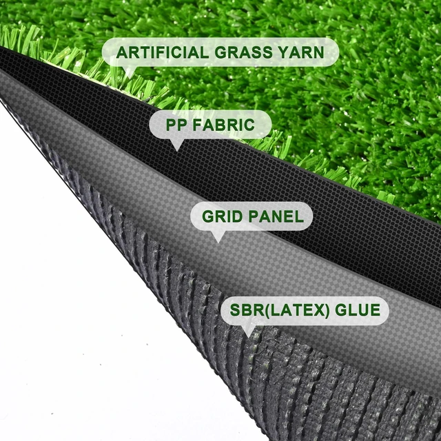 Alt view image 2 of 7 - Yescom 5Ftx65Ft Sports Workout Gym Flooring Turf 0.4 Inch Height for Multi-Sport Training Sled Push Sprint Track