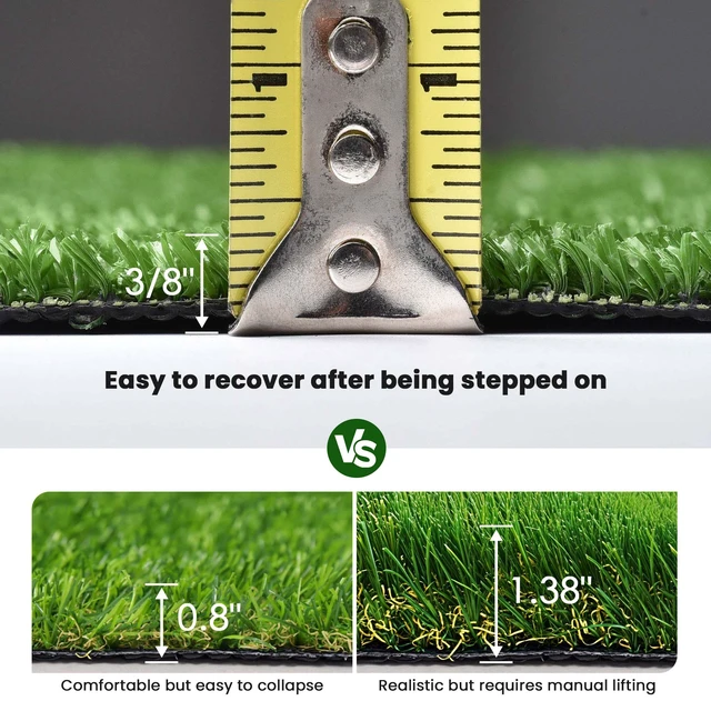 Alt view image 6 of 7 - Yescom 5Ftx65Ft Sports Workout Gym Flooring Turf 0.4 Inch Height for Multi-Sport Training Sled Push Sprint Track