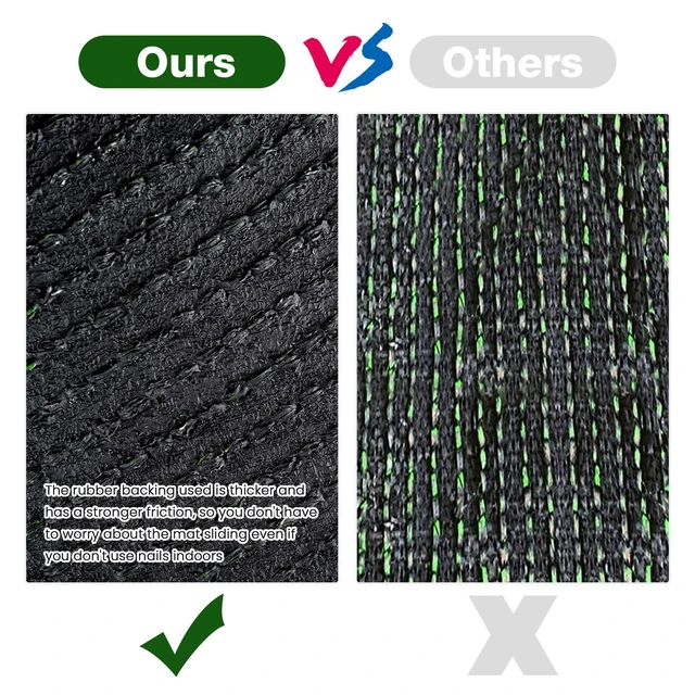 Alt view image 7 of 7 - Yescom 5Ftx65Ft Sports Workout Gym Flooring Turf 0.4 Inch Height for Multi-Sport Training Sled Push Sprint Track