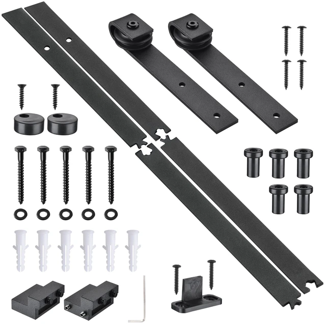 Main image of Aquaterior 5 FT Mini Sliding Single Barn Door Hardware Kit Cabinet TV Stand