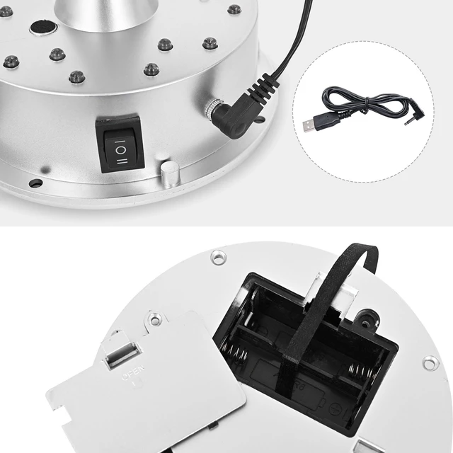 Alt view image 4 of 7 - 6" Mirror Disco Ball w/ Base Rotating Motor Stage Lighting RGB DJ Party Club