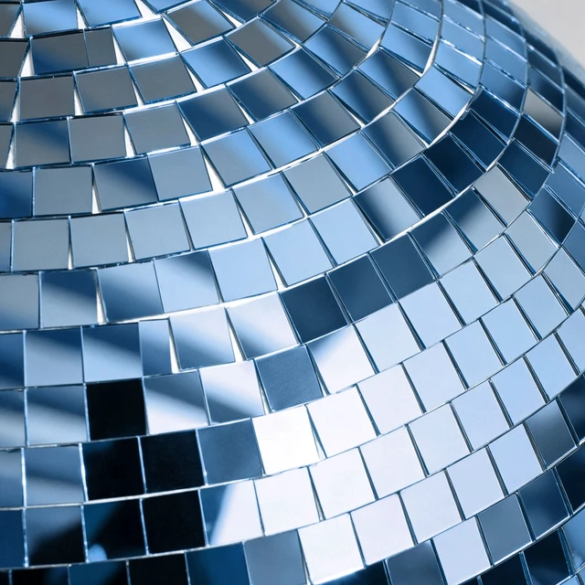 Alt view image 5 of 7 - Yescom 8 Pcs 7 Inch Blue Disco Ball Hanging Mirror Balls for Winter Party