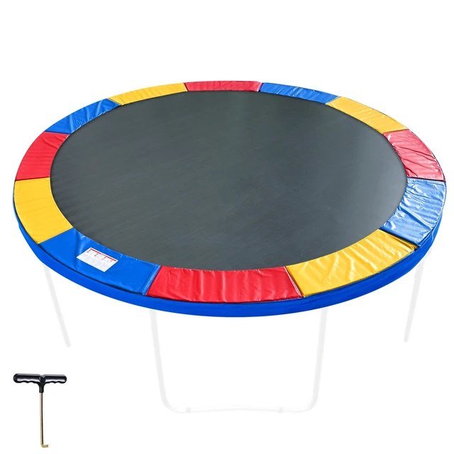 Alt view image 6 of 7 - Yescom Trampoline Mat & Pad Replacement Kit with 72V-Ring Fits 14 ft Trampoline Frame
