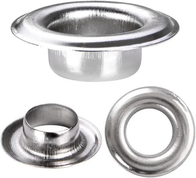 Alt view image 2 of 5 - Yescom 1000 pcs Grommet Kit 3/8 inch Size #2 Nickel Grommets for Fabric Leather Tarp Auto-feeding Eyelet Machine