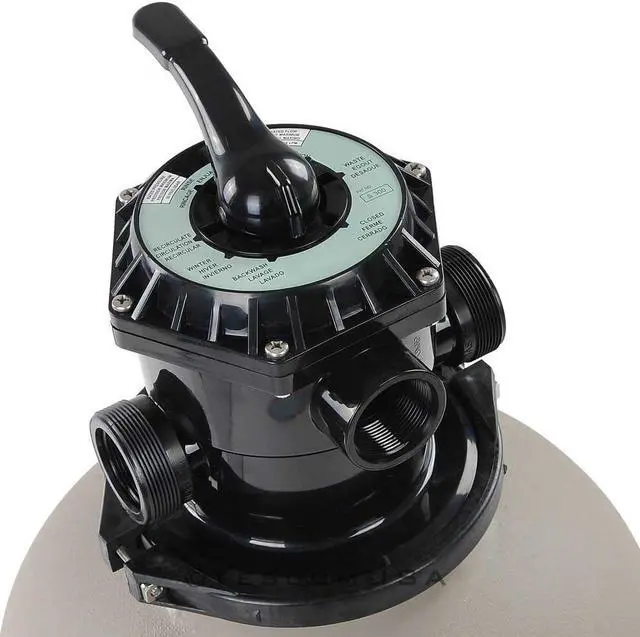 Alt view image 5 of 14 - 16" Swimming Pool Sand Filter Above Inground Pond Fountain Fit 0.35 to 1HP Pump