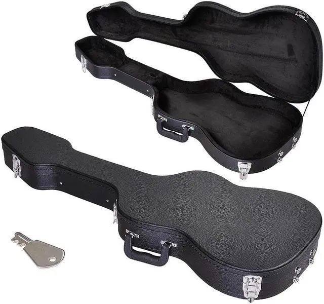 Main image of Electric Guitar Hard Case for Stratocaster Style Wooden Hard Shell Lockable Black