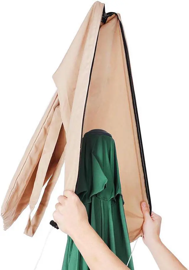 Alt view image 4 of 7 - Portable Patio Umbrella Protective Cover Carry Bag 2 Sew-in Wands Quick Removal Water Resistant 13ft