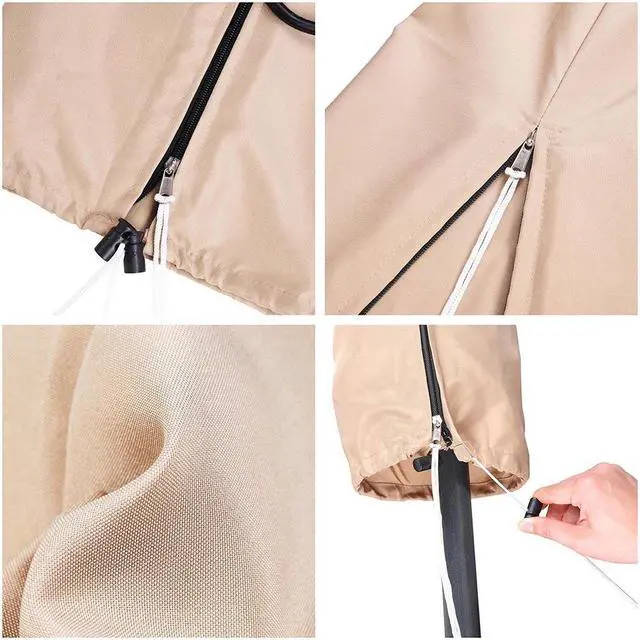 Alt view image 5 of 7 - Portable Patio Umbrella Protective Cover Carry Bag 2 Sew-in Wands Quick Removal Water Resistant 13ft