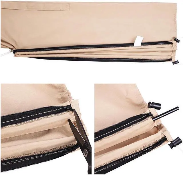 Alt view image 6 of 7 - Portable Patio Umbrella Protective Cover Carry Bag 2 Sew-in Wands Quick Removal Water Resistant 13ft