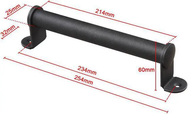 Alt view image 7 of 7 - 4x 10" Sliding Barn Door Cylindrical Handle Heavy Duty Cast Iron Pull Gate Shed Cabinet Matte Black