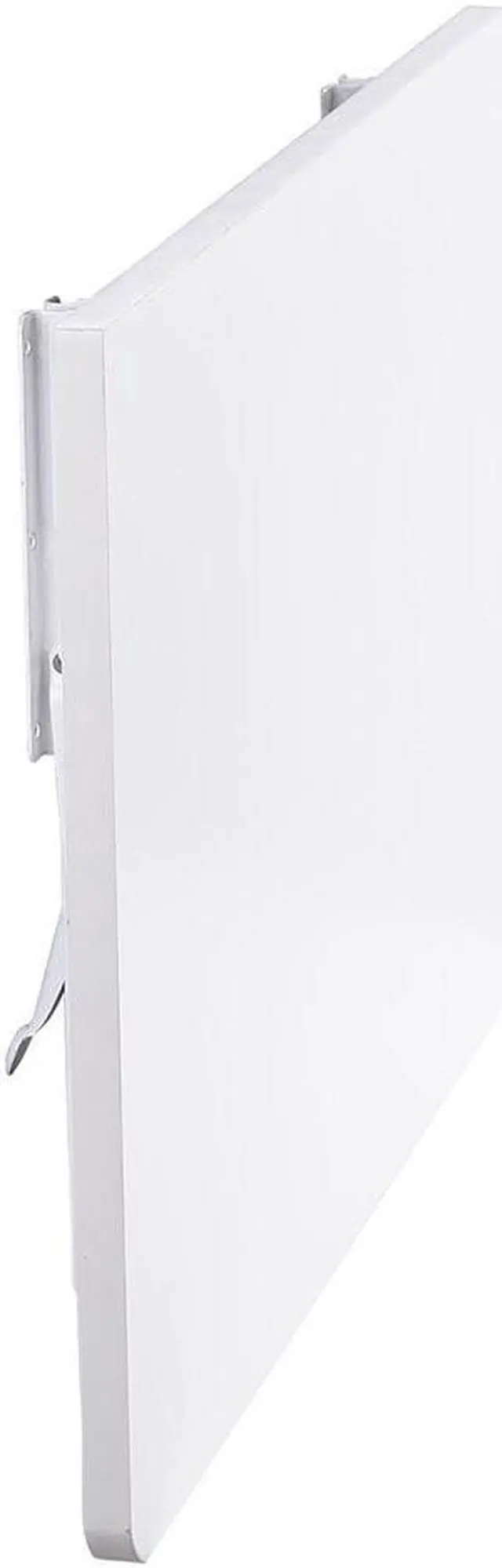 Alt view image 5 of 10 - Wall Mounted Floating Folding Computer Desk 23 5/8" x 15 3/4" 66lbs Weight Capacity PC Table White