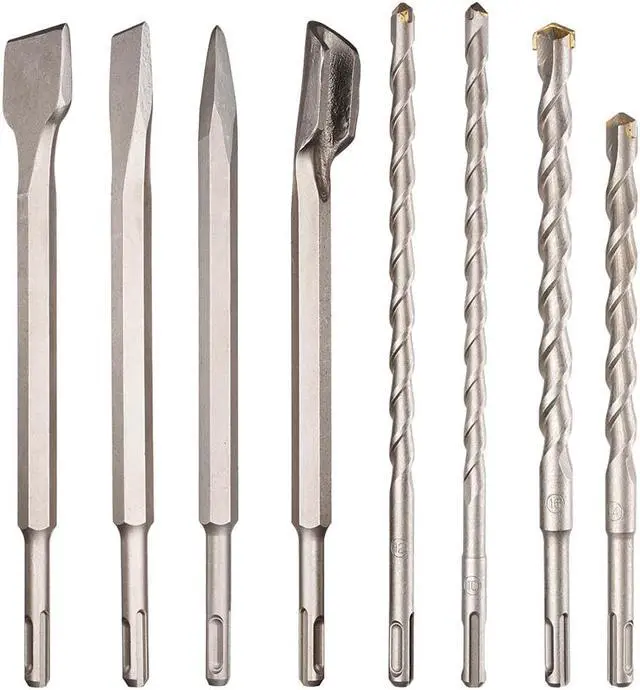 Alt view image 7 of 7 - 17pcs SDS Plus Rotary Hammer Drill Bits Chisel Concrete Masonry Hole Tool Set