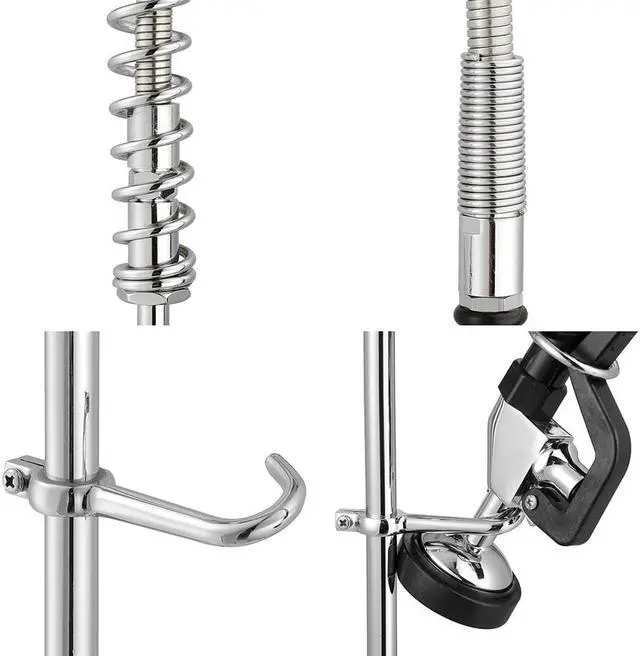 Alt view image 6 of 13 - Aquaterior® Chrome Commercial Kitchen Restaurant 8" Center Splashmount Pre-Rinse Faucet CUPC NSF