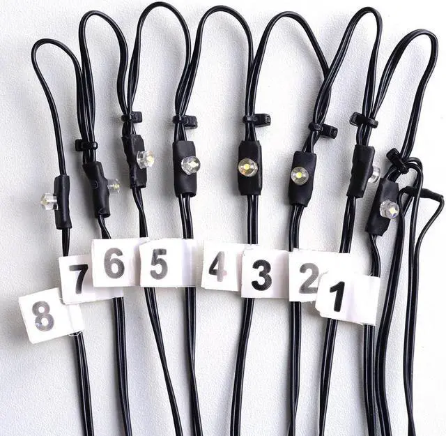 Alt view image 7 of 7 - 40 LED Solar Powered String Light Cool White for 8-Rib 8ft 9ft Outdoor Garden Patio Wooden Umbrella