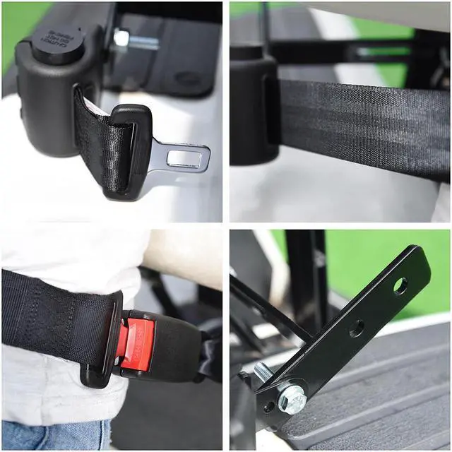Alt view image 3 of 7 - Yescom Retractable Golf Cart Seat Belts & Bracket Kit for Club Car Yamaha EZGO TXT&RXV