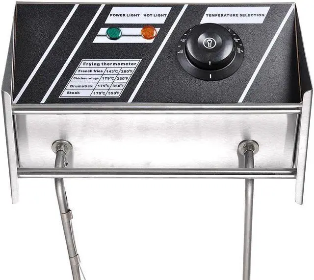Alt view image 7 of 14 - 24L 5000W Stainless Steel Electric Deep Fryer Countertop Dual Tank Basket Commercial Restaurant
