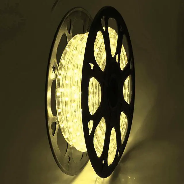 Alt view image 2 of 6 - DELight 50 Ft 2 Wire LED Rope Light Holiday Valentine Party Decorative Lighting Warm White
