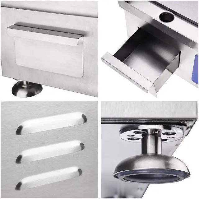 Alt view image 7 of 14 - 1800W 14" Electric Countertop Griddle Flat Top Commercial Restaurant BBQ Grill