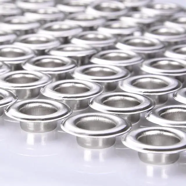Alt view image 4 of 5 - Yescom 1000 pcs Grommet Kit 3/8 inch Size #2 Nickel Grommets for Fabric Leather Tarp Auto-feeding Eyelet Machine