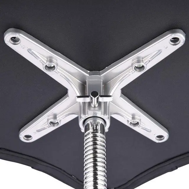 Alt view image 6 of 7 - Saddle Drum Throne Drummer Stool Round Seat Chair Adjustable Folding Stand Percussion Hardware Large