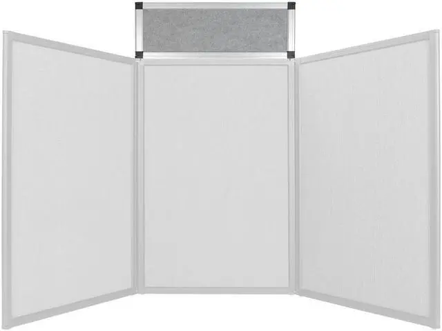 Alt view image 3 of 4 - Logo Presentation Display Header Board Panel for Trade Show Gray