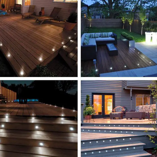 Alt view image 6 of 7 - 10x Deck Light Decor Garden Outdoor Romantic Beauty Stair Lamp Cool White Hotel