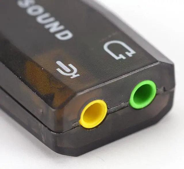 Alt view image 6 of 6 - USB Sound Card USB Audio 5.1 External 3D USB Sound Card Audio Adapter Mic Speaker Audio Interface For Laptop PC Micro Data