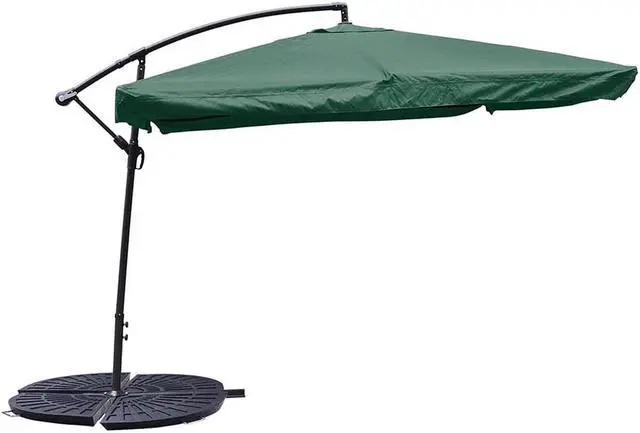 Alt view image 7 of 7 - 2 Pcs 26.5 lbs 19" Fan Shaped Resin Beton Base Stand Weight Outdoor Patio Offset Umbrella,YES0364