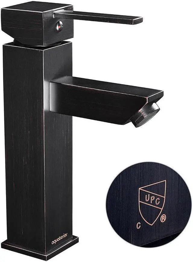 Main image of Aquaterior® Modern 1 Hole Bathroom Faucet Vanity Sink Basin 1 Handle DIY Installation Home ORB