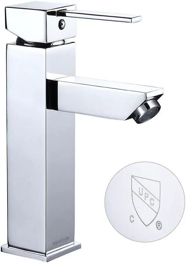 Main image of Aquaterior® Modern 1 Hole Bathroom Faucet Vanity Sink Basin 1 Handle DIY Installation Home CHR